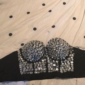 Diamond studded bustier